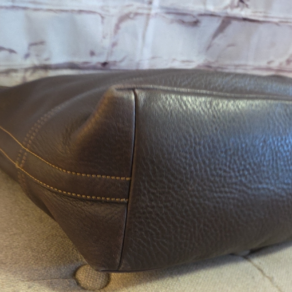 Vintage Coach 5715 Brown HOBO Shoulder Bag Genuine Pebbled Leather - Picture 7 of 12